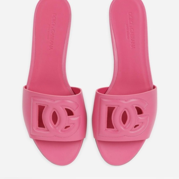 Dolce & Gabbana Shoes - Dolce and Gabbana Bianca Pink Slides